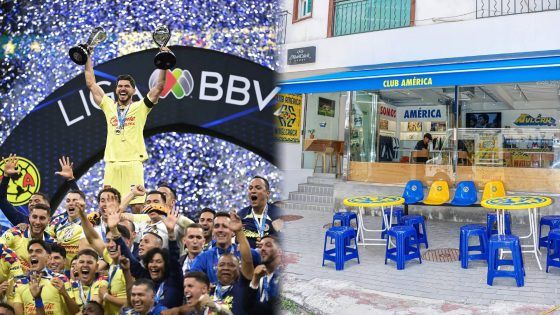 Cafetería en Seúl se pinta con los colores del Club América, bicampeón del fútbol mexicano